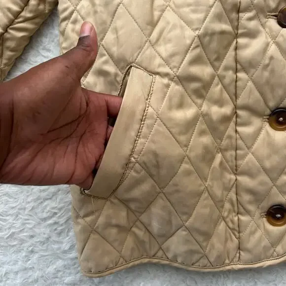 🥶 Lilly Pulitzer Beige Quilted Jacket Size XS - Picture 9 of 12